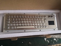 Clavier de connecteur USB monté mécanique en métal anti-poussière industriel étanche à 65 touches avec boule de commande ou pavé tactile pour la sélection