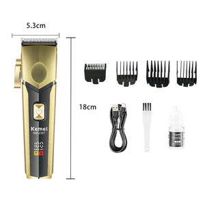 เคเมอิ เคเอ็ม 2357 เครื่องตัดผมดิจิตอลพร้อมจอแสดงผล LED ขนาด 18 ซม. ดีไซน์กะทัดรัดสำหรับใช้ในบ้านและสัตว์เลี้ยง รุ่นชาร์จมอเตอร์แบบไร้แปรงถ่าน - Product Image 1