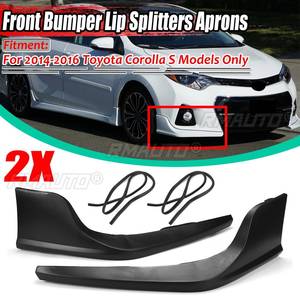 New 2x Car Side Skirt Lip Front Bumper Lip <b>Splitter</b> Spolier Winglet Aprons Guard Covers for Toyota Corolla S Models 2014-2016 - Product Image 1