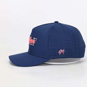 Gorra Deportiva de Béisbol de 5 Paneles con Estampado Personalizado, 100% Algodón, Patrón de Letras, Bordado 3D, Perforaciones Láser - Product Image 3