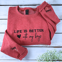 Automne hiver football maman sweat ou t-shirt motif 3D brodé nom sur la manche avant Logo cadeau parfait pour maman
