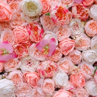 Pivoine Rose rouge, panneau décoratif de mariage en soie, toile de fond, mur de fleurs artificielles