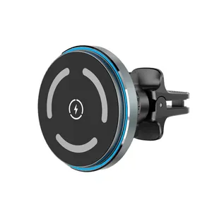 Hot Best Seller Magnetic Car Wireless Charger Holder 15w Wireless Charging Car Mount Fast Qi Wireless Car Charger