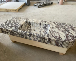 Chân Sáo Bồn Rửa Đá Cẩm Thạch Màu Trơn Tùy Chỉnh Cho Bồn Rửa Mặt Bàn Trang Điểm Phòng Tắm - Product Image 2