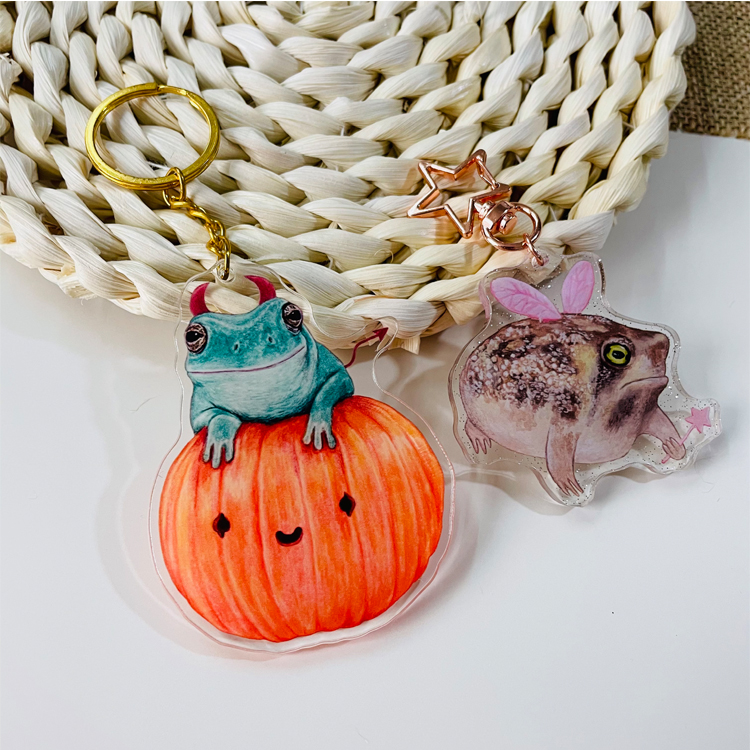 Нет минимального заказа блестящая эпоксидная голограмма пользовательский принт аниме брелок лазерная резка акриловые подвески