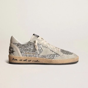 Chaussures de sport et décontractées de luxe pour hommes, en cuir premium avec paillettes brillantes et motif étoile, à lacets, de haute qualité - Product Image 2