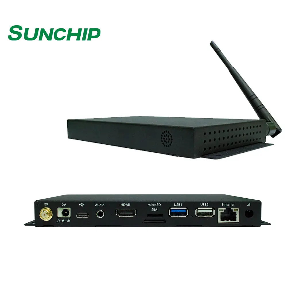 RK3288 4K Android Publicidade digital signage media player caixa de sunchip