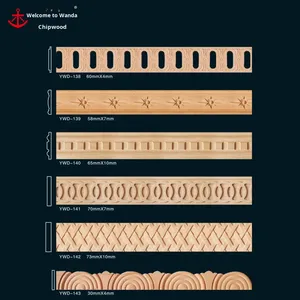 Rắn Beech gỗ nền tường khung với Trung Quốc phong cách khắc gỗ mềm đúc cho trần và tường hiện đại Thiết kế đơn giản - Product Image 4