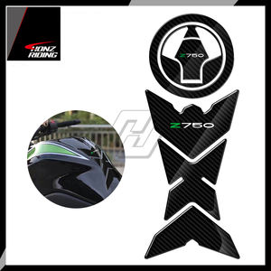 Autocollant de protection pour réservoir de moto, aspect <span class=keywords><strong>carbone</strong></span> 3D, pour Kawasaki <span class=keywords><strong>Z750</strong></span> Z750R Z 750 2007-2012 - Product Image 2