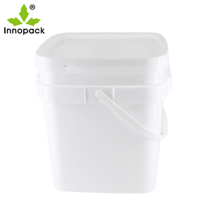 square <b>Plastic</b> <b>Buckets</b> c Rope Handle 6.5 Gallon Food Grade <b>Buckets</b> with Screw on Lids - Product Image 5