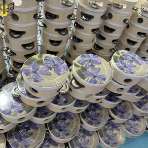 2025 strumento musicale personalizzato all'ingrosso felice portare matrimonio personalizzato Mini tamburello 4 pollici tamburo a mano prezzo - Product Image 3