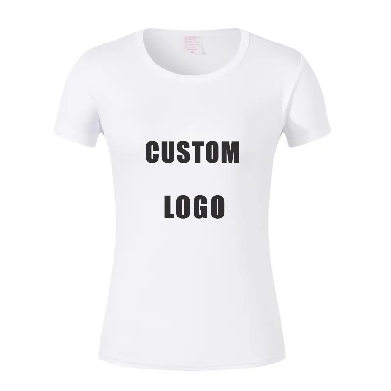 Custom T Shirt Women Tshirts Wholesale Plain White T Shirt 100% Polyester T Shirts Manufacturer Blank Women's T-shirts For Women