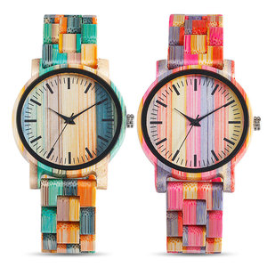 Unisex Đầy Màu Sắc Đồng Hồ Gỗ OEM Luxury Biểu Tượng Tùy Chỉnh Tre Đồng Hồ Gỗ Cho Nam Giới Và Phụ Nữ - Product Image 1