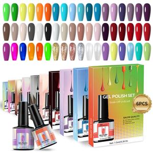 Juego de 6 Esmaltes de Uñas en Gel <span class=keywords><strong>para</strong></span> Todas las Temporadas, Arte de Uñas <span class=keywords><strong>Semipermanente</strong></span>, Esmalte de Uñas en Gel UV/LED, Suministros <span class=keywords><strong>para</strong></span> Uñas - Product Image 4