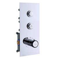 Pour Empolo dissimulé mural thermostatique baignoire baignoire douche robinets 5 voies Duchas Inteligentes Chrome panneaux de douche pour Ho
