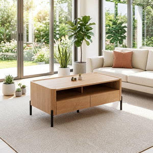 Mesa de <span class=keywords><strong>Centro</strong></span> Moderna de Madera para el Hogar, con Cajones de Almacenamiento, Cuadrada, Minimalista, para la Sala de Estar, Precio de Mayoreo - Product Image 3
