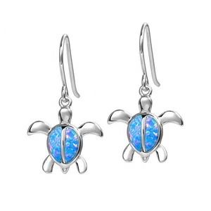 Joyería de ópalo clásica personalizada S925 ópalo de plata polinesio <span class=keywords><strong>Honu</strong></span> tortuga colgante collar océano Animal colgante para mujer - Product Image 4