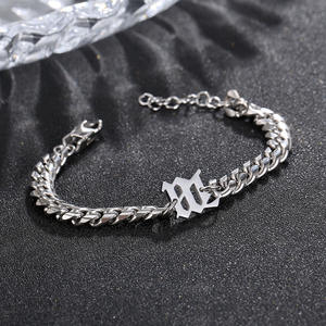 Rich <span class=keywords><strong>Brian</strong></span> Seven Brother Hip-Hop Bracelet cubain à la mode hommes femmes personnalité titane acier personnalisé lettre épaisse chaîne main - Product Image 4