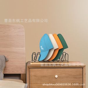 Wooden <b>Hat</b> Storage Rack Simple Desktop Organizer For Baseball Caps Sun <b>Hats</b> Multipurpose <b>Standing</b> Type Non Foldable - Product Image 2