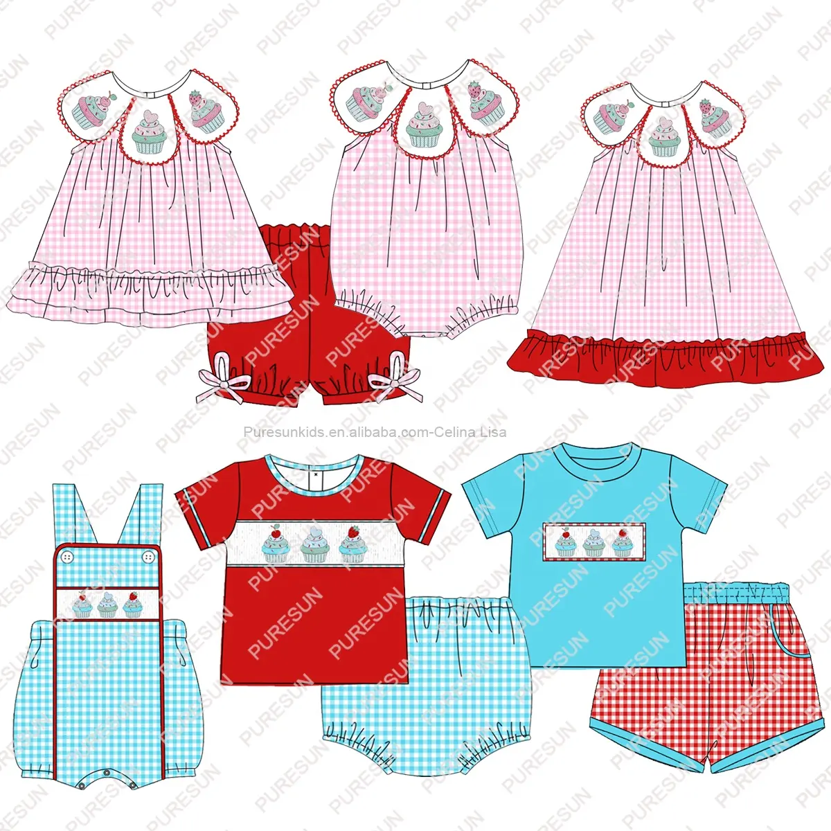 2023 New design kids girls clothes Scallop collar fashion little girl clothes 100 % woven cotton newborn baby girl clothes