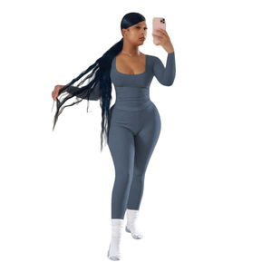 女性服<span class=keywords><strong>2</strong></span>ピース長袖シャツパンツセットニットリブラウンジウェアマッチングラウンジウェアセット女性用 - Product Image 4