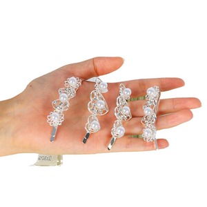 Pince à cheveux en strass et perles, pince à nez pointue en alliage, pour femme, usage quotidien, styles aléatoires, fabriqué en Chine - Product Image 5