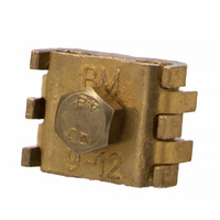 Pince de terre en laiton à vis unique pour câbles de 16 mm² à 50 mm² – Fixation rapide à vis unique