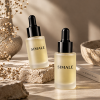 Botol Dropper Kaca Matte Frosted Grosir 30ml, Vial Minyak Esensial Kosong untuk Serum Kosmetik Krim Wajah, Cetak Logo Custom