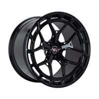 Rines de Aleación Cóncavos Profundos Negros Brillantes Forjados a Medida de 1 Pieza, de 19-24 Pulgadas, 5x112/5x120 PCD para G80 y Tesla