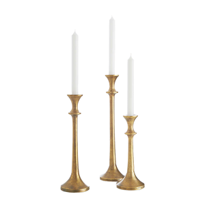 Support de bougie moderne de luxe en aluminium avec finition dorée électrolytique pour une décoration intérieure haut de gamme et une pièce maîtresse de table - Product Image 1