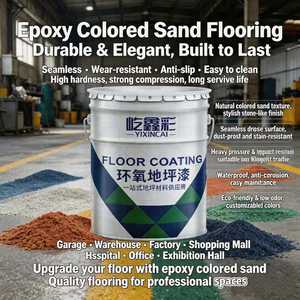 Colored Sand Epoxy Self Leveling <b>Floor</b> Paint High Strength Durable Epoxy Coating for Warehouse - Product Image 2