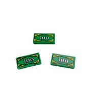 Vente chaude 100 pièces/sac argent Dollar espèces brique Mini Figure accessoires imprimé 1x2 tuile bloc de construction jouet