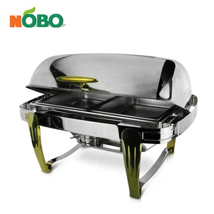 Platos de chafado dorados de 8 <span class=keywords><strong>quart</strong></span> para restaurante, plato de acero inoxidable enrollable, a la venta - Product Image 2