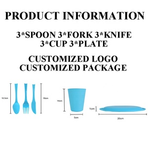 Ensemble de vaisselle en plastique PP biodégradable et renouvelable pour le <span class=keywords><strong>camping</strong></span> et l'extérieur - Product Image 6