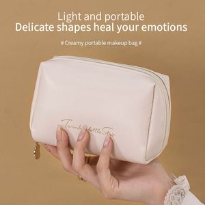 Portable Handheld Pu Leather Waterproof Cosmetic Bags Travel <b>Storage</b> <b>Makeup</b> Bag <b>for</b> Women - Product Image 4