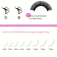 Extensions de cils noires ultra douces à l'aspect naturel, extensions de cils plates Premium C CC D .15 .20 .25, extensions de cils plates ellipses, vente en gros pour les revendeurs.
