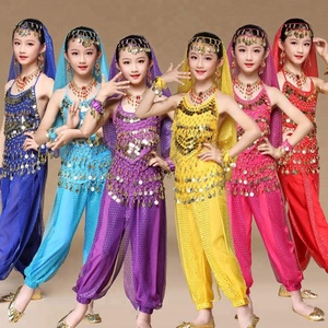 Danse du ventre haut pantalon costume tenue thème indien danse <span class=keywords><strong>Bollywood</strong></span> Halloween Costumes - Product Image 1