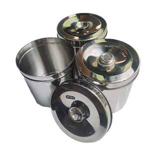 Tarro de gasa de acero inoxidable de 120 mm, contenedor de esterilización médica para bolas de algodón y ungüentos - Product Image 5