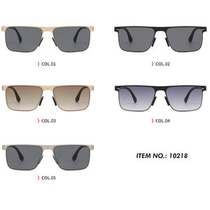 Gafas de Sol de Piloto Metálicas Cuadradas Polarizadas Retro Unisex de Moda en Verde/Amarillo para Conducir al Aire Libre - Product Image 5