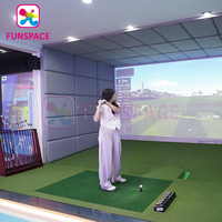 Simulateur de golf virtuel de taille personnalisée Funspace Indoor Sports Entertainment