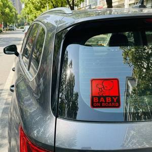 Adesivos de Segurança para Bebês, Alta Visibilidade, Amarelo Neon, Adesivos para Janelas de Carro, Sinais de Advertência à Prova d'Água em PVC, Autoadesivos, 2 Anos - Product Image 6