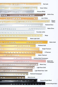 Bordo delle piastrelle in stile moderno in metallo quadrato nero oro rosa alluminio ceramica piastrelle ad angolo profilo - Product Image 6