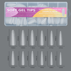 Nouveau produit – 240 pièces/boîte – Faux ongles fins en PMMA – Ultra fins, sans rayures, demi-cap ou entièrement recouvrants – Produits pour ongles - Product Image 3