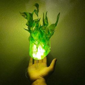 Halloween Floating Fireball Prop <b>Battery</b> Operated Indoor Outdoor Decor <b>Round</b> Cloth Flame Effect Party Decoration - Product Image 3