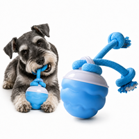 Jouet pour chien moderne interactif en corde de nylon avec mouvement automatique, rebondissement, rotation, son de aboiement et roulement actif