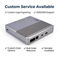 Mini-PC Aluminiumgehäuse Industrie-Computer mit USB 3.0 HDMI Dual LAN-Anschluss SD-Kartensteckplatz OEM ODM Anpassung Unterstützt