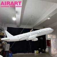 Accessoires de spectacle : Avion gonflable blanc, Modèle d'avion gonflable pour spectacle aérien