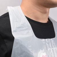 Tablier en plastique portable et imperméable, résistant à l'huile et aux taches, avec impression gratuite et logo exclusif personnalisé