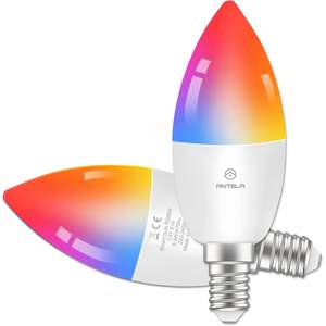 Lampadina LED Intelligente Antela E14 4.5W RGBW, Controllo App Wi-Fi, Dimmerabile, 15000 Ore, Efficienza 85 Lm/W, Luce da Tavolo - Product Image 6