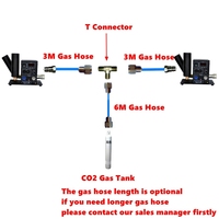 Machine à jet de CO2 200W à deux tubes avec écran LCD pour effets de scène, machine à fumée cryogénique CO2 DMX pour fêtes, mariages, concerts, DJ